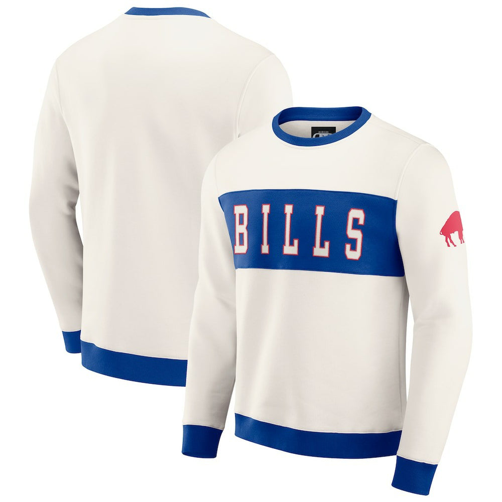 Fanatics Buffalo Bills Darius Rucker Collection Colorblock Pullover Sweatshirt Cream