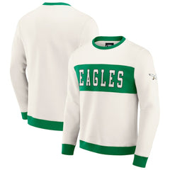 Fanatics Philadelphia Eagles Darius Rucker Collection Colorblock Pullover Sweatshirt Cream