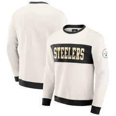 Fanatics Pittsburgh Steelers Darius Rucker Collection Colorblock Pullover Sweatshirt Cream