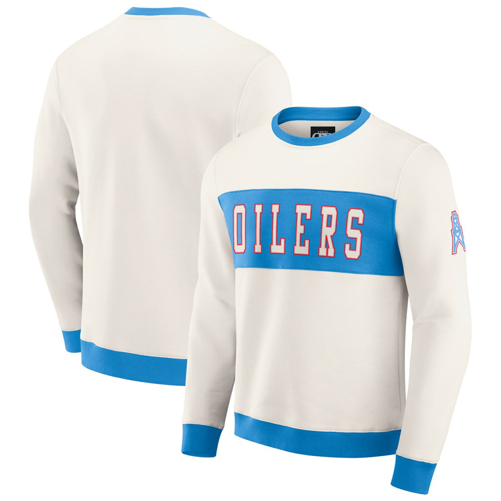 Fanatics Tennessee Titans Darius Rucker Collection Colorblock Pullover Sweatshirt Cream