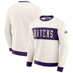 Fanatics Baltimore Ravens Darius Rucker Collection Colorblock Pullover Sweatshirt Cream