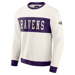 Fanatics Baltimore Ravens Darius Rucker Collection Colorblock Pullover Sweatshirt Cream