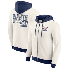 Fanatics New York Giants Darius Rucker Collection Distressed Graphics Full-Zip Hoodie Cream