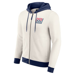 Fanatics New York Giants Darius Rucker Collection Distressed Graphics Full-Zip Hoodie Cream