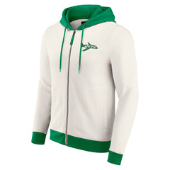 Fanatics New York Jets Darius Rucker Collection Distressed Graphics Full-Zip Hoodie Cream