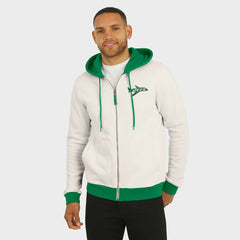 Fanatics New York Jets Darius Rucker Collection Distressed Graphics Full-Zip Hoodie Cream