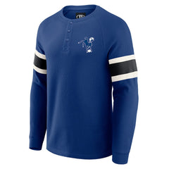 Fanatics Indianapolis Colts Darius Rucker Collection Waffle-Knit Raglan Long Sleeve Henley T-Shirt Royal