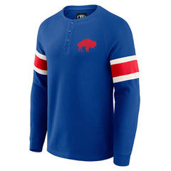Fanatics Buffalo Bills Darius Rucker Collection Waffle-Knit Raglan Long Sleeve Henley T-Shirt Royal
