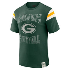 Fanatics Green Bay Packers Darius Rucker Collection Football Stripe Sleeve T-Shirt Green