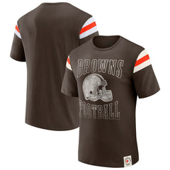 Fanatics Cleveland Browns Darius Rucker Collection Football Stripe Sleeve T-Shirt Brown