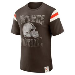 Fanatics Cleveland Browns Darius Rucker Collection Football Stripe Sleeve T-Shirt Brown