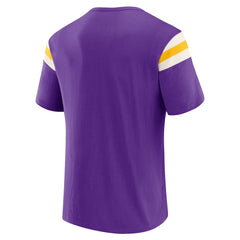 Fanatics Minnesota Vikings Darius Rucker Collection Football Stripe Sleeve T-Shirt Purple