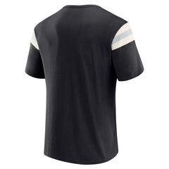 Fanatics Las Vegas Raiders Darius Rucker Collection Football Stripe Sleeve T-Shirt Black