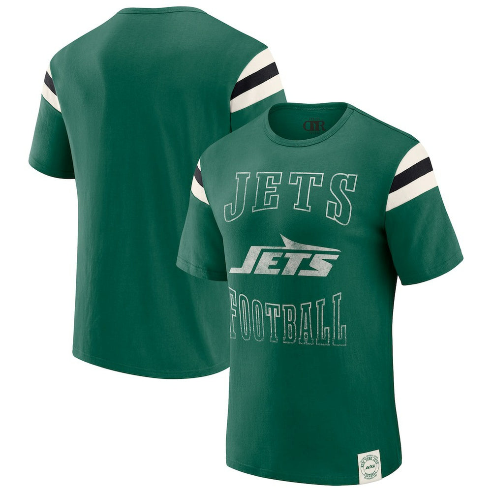 Fanatics New York Jets Darius Rucker Collection Football Stripe Sleeve T-Shirt Green