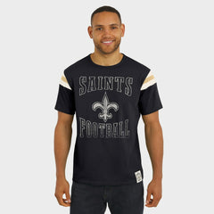 Fanatics New Orleans Saints Darius Rucker Collection Football Stripe Sleeve T-Shirt Black