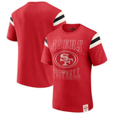 Fanatics San Francisco 49ers Darius Rucker Collection Football Stripe Sleeve T-Shirt Scarlet