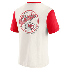 Fanatics Kansas City Chiefs Darius Rucker Collection Henley Colorblock Slub Pocket T-Shirt Cream