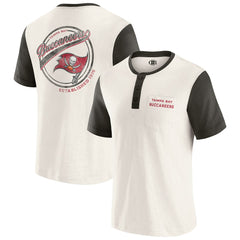 Fanatics Tampa Bay Buccaneers Darius Rucker Collection Henley Colorblock Slub Pocket T-Shirt Cream