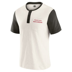 Fanatics Tampa Bay Buccaneers Darius Rucker Collection Henley Colorblock Slub Pocket T-Shirt Cream
