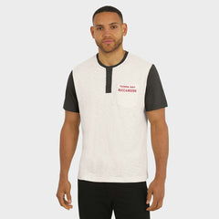 Fanatics Tampa Bay Buccaneers Darius Rucker Collection Henley Colorblock Slub Pocket T-Shirt Cream
