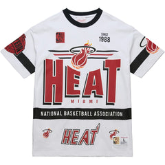 Miami Heat Unisex Hardwood Classics Vintage Team Origins Premium T-Shirt White | Mitchell & Ness discount