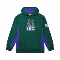 Milwaukee Bucks Hardwood Classics Team Origins Fleece Pullover Hoodie Hunter Green | Mitchell & Ness Lifestyle