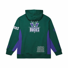 Milwaukee Bucks Hardwood Classics Team Origins Fleece Pullover Hoodie Hunter Green | Mitchell & Ness Lifestyle