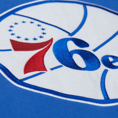 Philadelphia 76ers Hardwood Classics Team Origins Fleece Pullover Hoodie Royal | Mitchell & Ness online