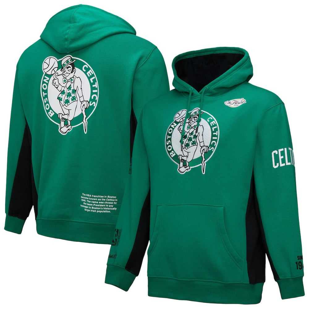 Boston Celtics Hardwood Classics Team Origins Fleece Pullover Hoodie Kelly Green | Mitchell & Ness outlet