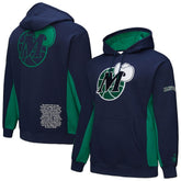 Dallas Mavericks Hardwood Classics Team Origins Fleece Pullover Hoodie for sale Navy | Mitchell & Ness outlet