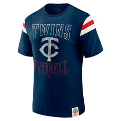 Minnesota Twins Darius Rucker Collection by Fanatics Distressed Sleeve Stripe T-Shirt - Navy - Fanatics on Sale
