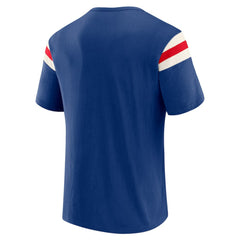 Chicago Cubs Darius Rucker Collection by Fanatics Distressed Sleeve Stripe T-Shirt - Royal - Fanatics Sale