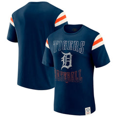 Detroit Tigers Darius Rucker Collection by Fanatics Distressed Sleeve Stripe T-Shirt - Navy - Fanatics Online