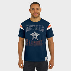 Houston Astros Darius Rucker Collection by Fanatics Distressed Sleeve Stripe T-Shirt - Navy - Fanatics Lifestyle