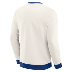 New York Mets Darius Rucker Collection by Fanatics Colorblock Crewneck Sweatshirt - Cream - Fanatics Sale