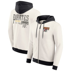 Pittsburgh Pirates Darius Rucker Collection by Fanatics Men's Polar Fleece Full-Zip Hoodie - Cream - Fanatics on Sale