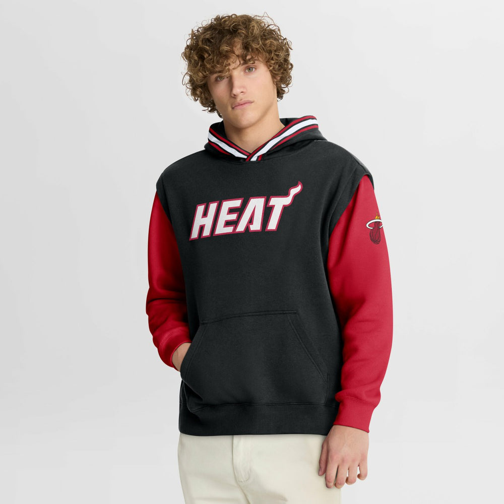 Miami Heat Half Court Shot Clock Fastbreak Hoodie Black/Red | Fanatics for sale