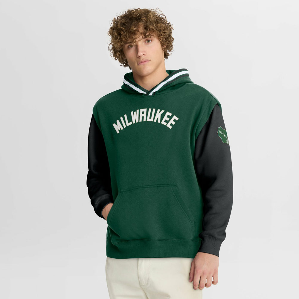Milwaukee Bucks Half Court Shot Clock Fastbreak Hoodie Hunter Green/Black | Fanatics discount