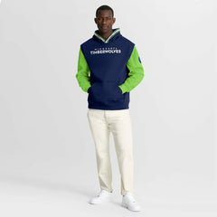 Minnesota Timberwolves Half Court Shot Clock Fastbreak Hoodie Navy/Green | Fanatics US