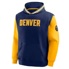 Denver Nuggets Half Court Shot Clock Fastbreak Hoodie for sale Navy/Gold | Fanatics