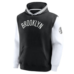 Brooklyn Nets Half Court Shot Clock Fastbreak Hoodie Black/White | Fanatics