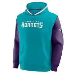 Charlotte Hornets Half Court Shot Clock Fastbreak Hoodie Teal/Purple | Fanatics for sale