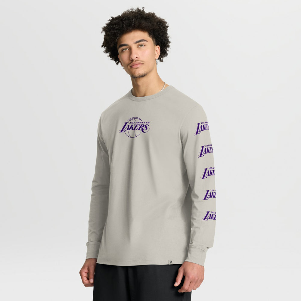 Los Angeles Lakers Crossover Collection Ball Screen Action Premium Long Sleeve T-Shirt Cream | Fanatics discount