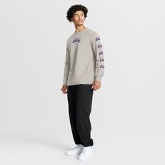 Los Angeles Lakers Crossover Collection Ball Screen Action Premium Long Sleeve T-Shirt Cream | Fanatics discount