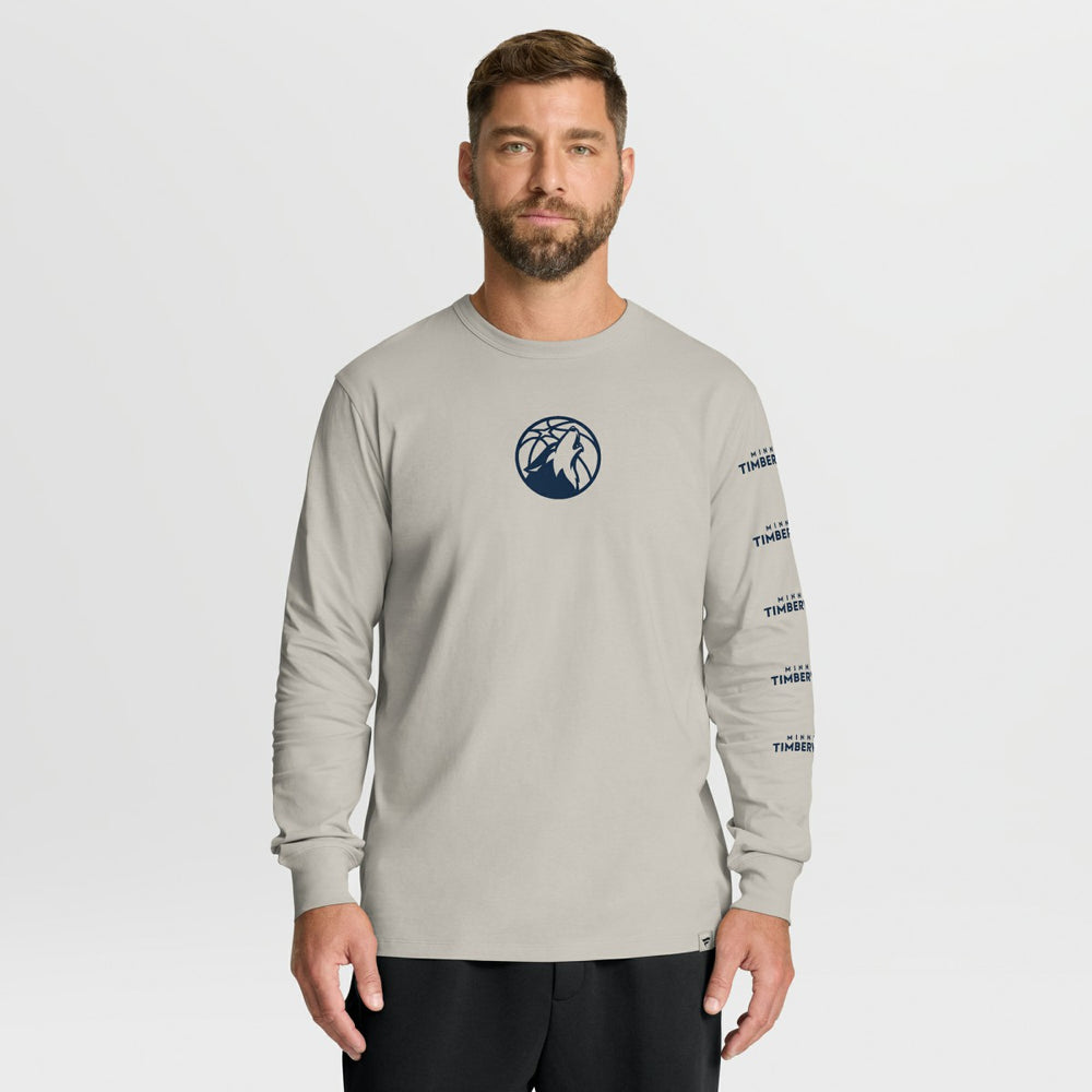 Minnesota Timberwolves Crossover Collection Ball Screen Action Premium Long Sleeve T-Shirt Cream | Fanatics online