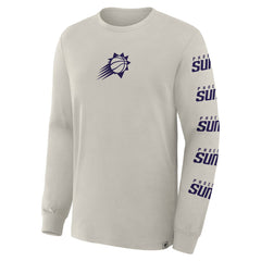 Phoenix Suns Crossover Collection Ball Screen Action Premium Long Sleeve T-Shirt Cream | Fanatics Lifestyle