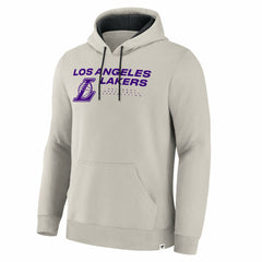 Los Angeles Lakers Crossover Collection Blocked Shot Premium Pullover Hoodie Off White | Fanatics US
