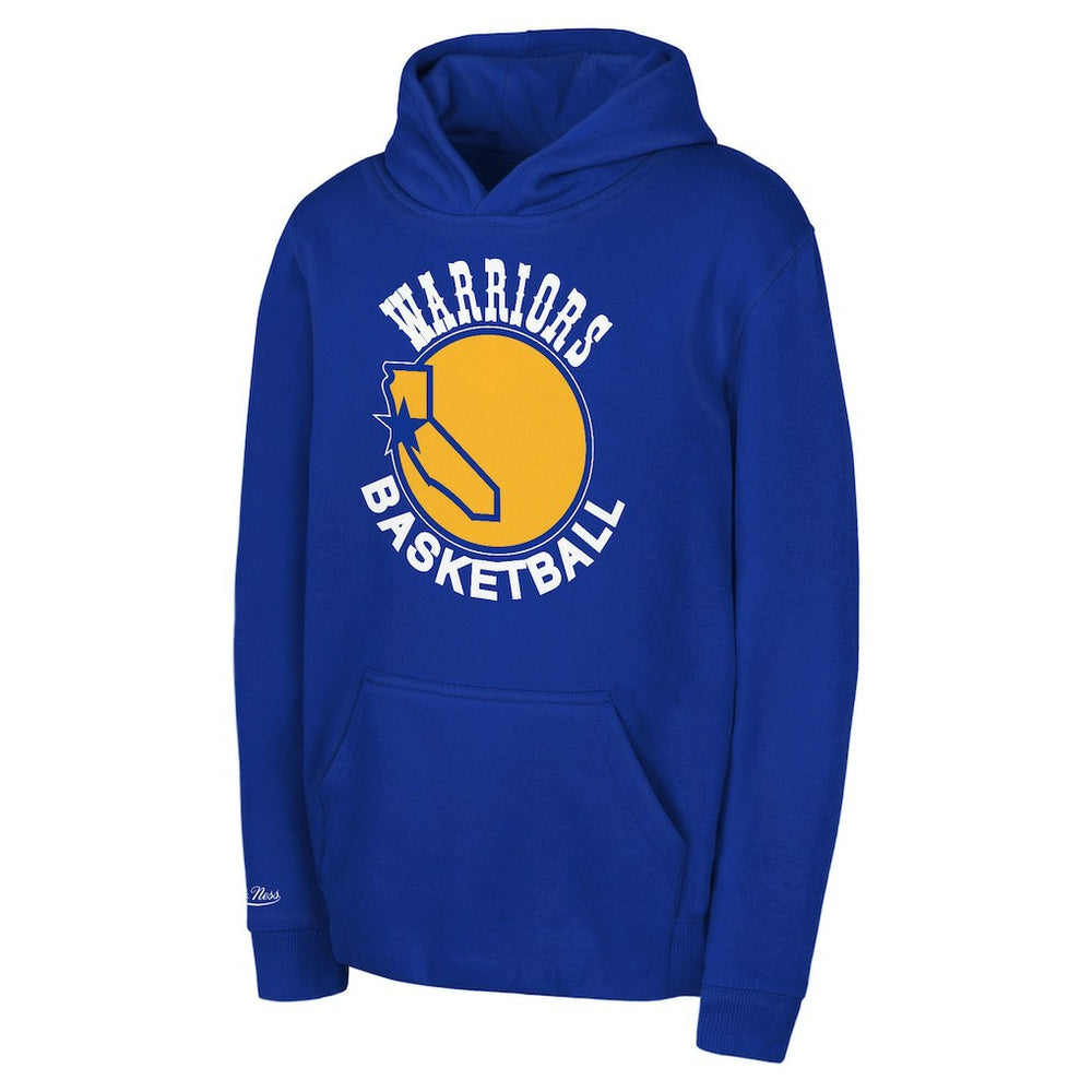 Golden State Warriors Preschool Retro Logo Pullover Hoodie for sale Royal | Mitchell & Ness US