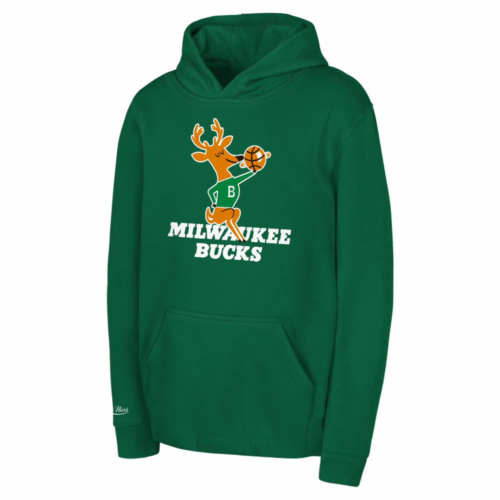 Milwaukee Bucks Preschool Retro Logo Pullover Hoodie Green | Mitchell & Ness outlet