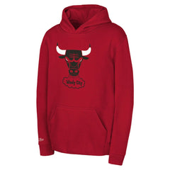 Chicago Bulls Preschool Retro Logo Pullover Hoodie Red | Mitchell & Ness